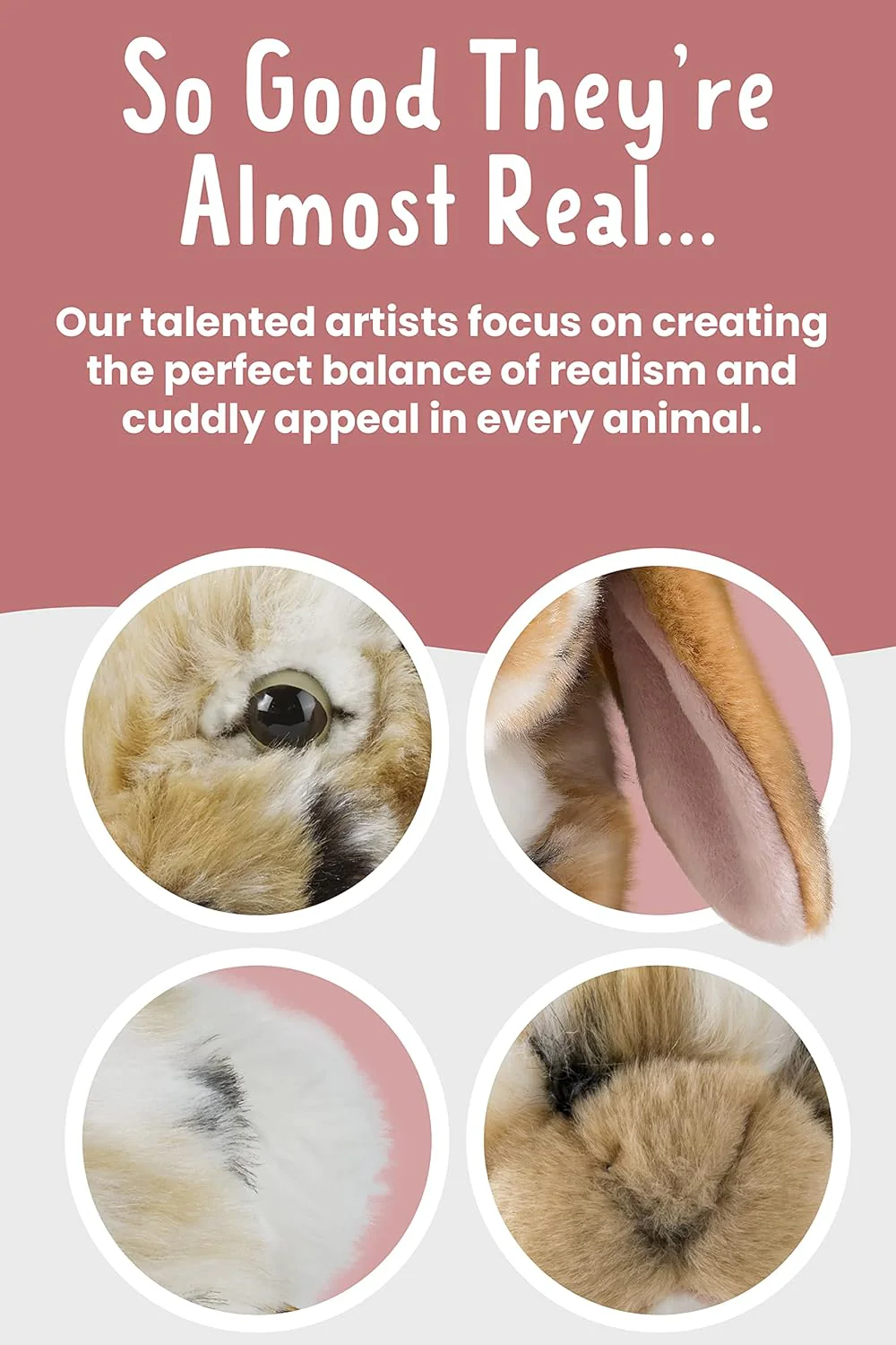 Brown Lop Rabbit | Living Nature | Plushie - Image 7