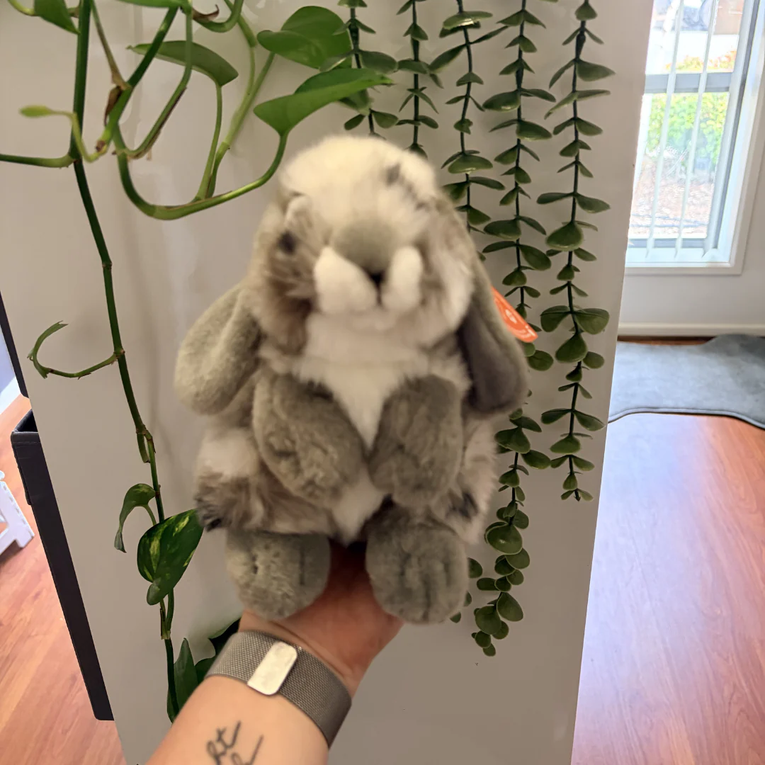 Grey Sitting Lop Rabbit | Living Nature | Plushie - Image 3