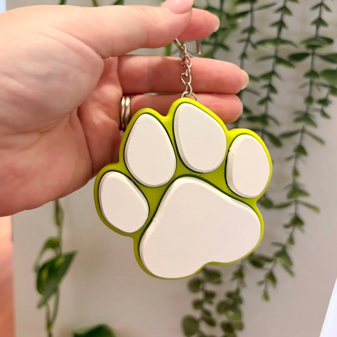 Large Paw Print Fidget Clicker | Assorted Colours - Image 4