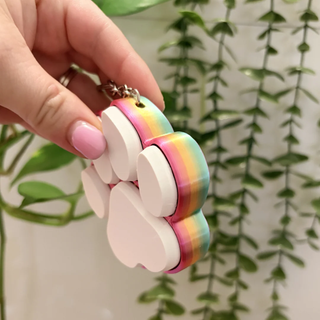 Large Paw Print Fidget Clicker | Assorted Colours - Image 8