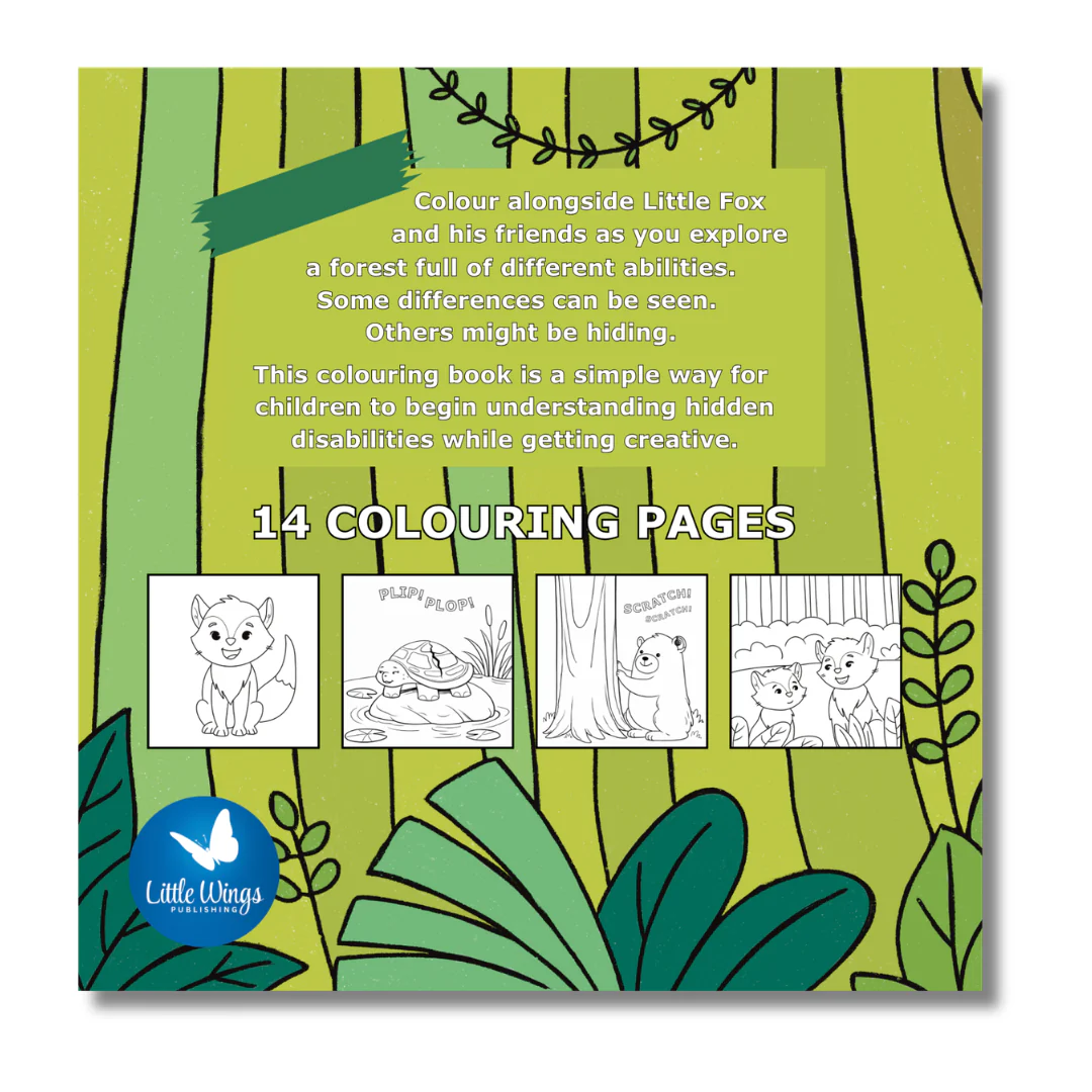 Little Fox's Hidden Disability | Colouring Book - Image 3
