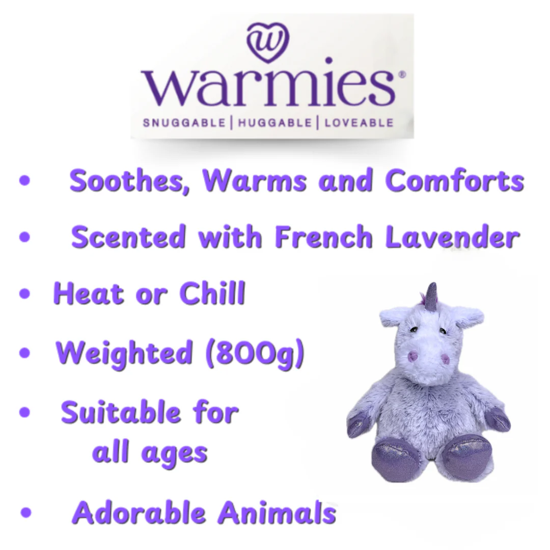 Purple Marshmallow Unicorn | Warmies | Heat Bag | Weighted Plushie - Image 5