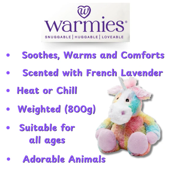 Rainbow Unicorn | Warmies | Heat Bag | Weighted Plushie - Image 5